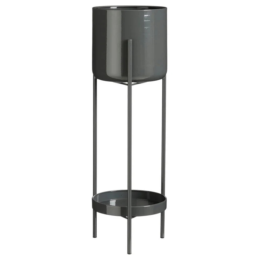 Charcoal Grey Pot Stand Colyn 60cm tall 16cm pot size