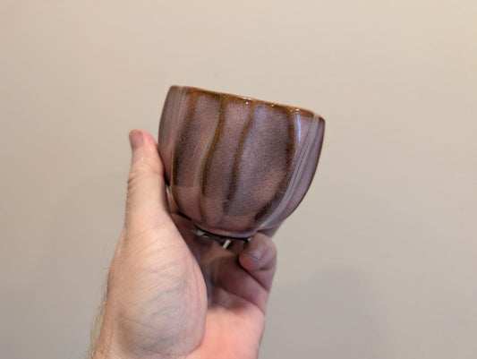 Mini Tulip Glazed Pot - Pink 7.5cm