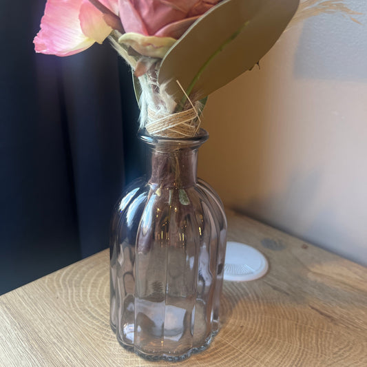 Small Decorative Vase 14cm x 3cm - Pink Tint