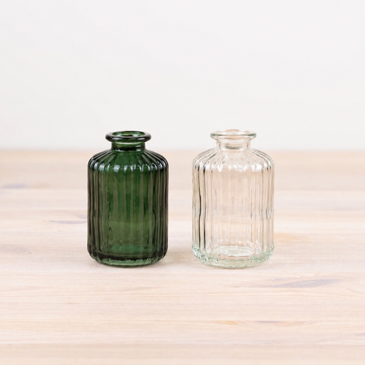 Ridged Bottle Vase - (2 colours)