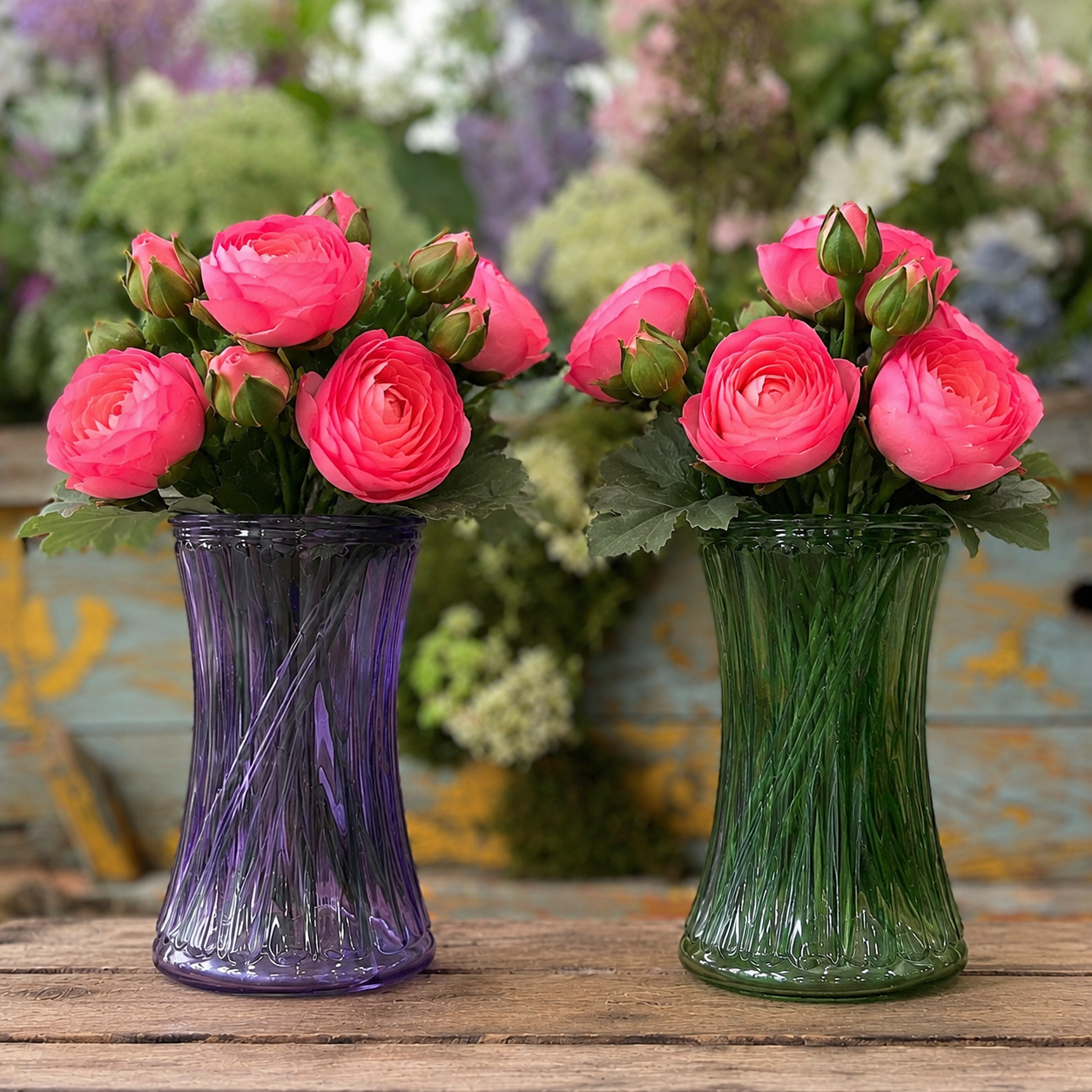 Floraline Hand Tie Glass Vase (20cm) (2 Colours)