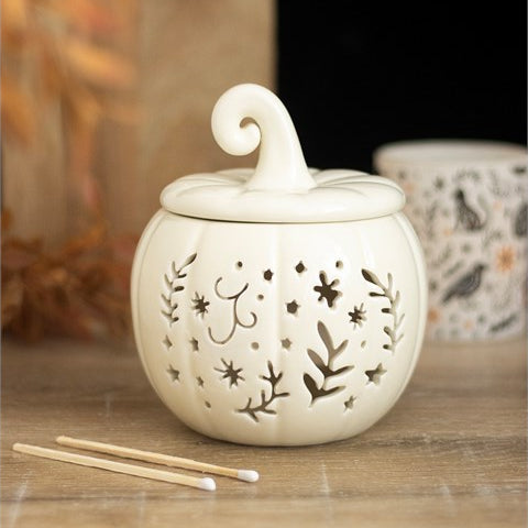 Cream Folk Pumpkin Oil Burner and Wax Warmer