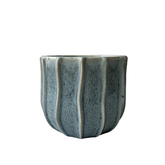 Blue/Grey Ripple Pot
