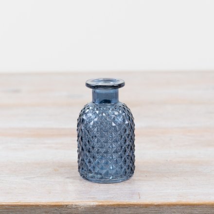 Blue Jewel Bottle Vase, 9.2cm