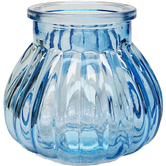 Blue Bubble Glass Jar Vase (7.5cm)
