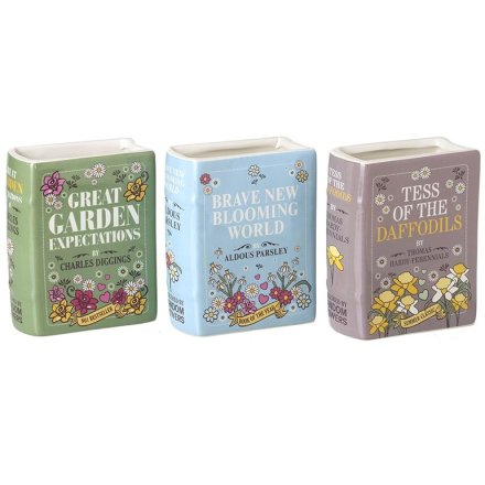 Botanical Book Pen Pot - 12cm