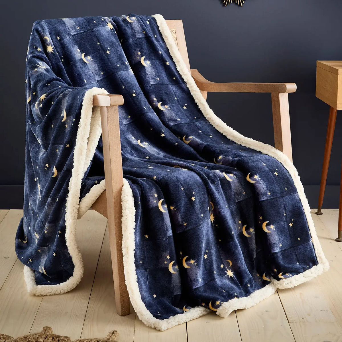 Cosmic Star Throw in Navy 150 x 200cm