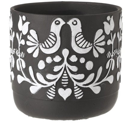 Dark Woodland Folk Pot 16.5cm inner