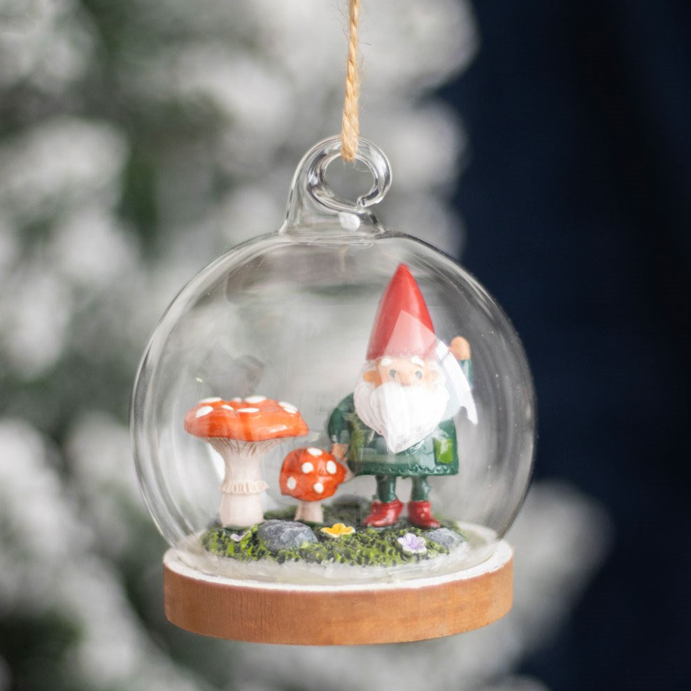 Writing Express Tree Gnome Glass Dome Hanging Decoration – Bigplantlad