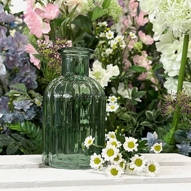 Coloured Flora Bottle Glass Vase (13.7cm) (5 Colours)