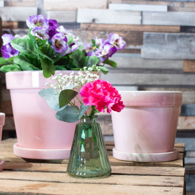Pyramid Glass Bottle Vase (10cm) (5 Colours)