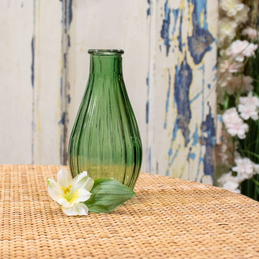 Vintage Fluted Bud Vase (14cm) (4 Colours)