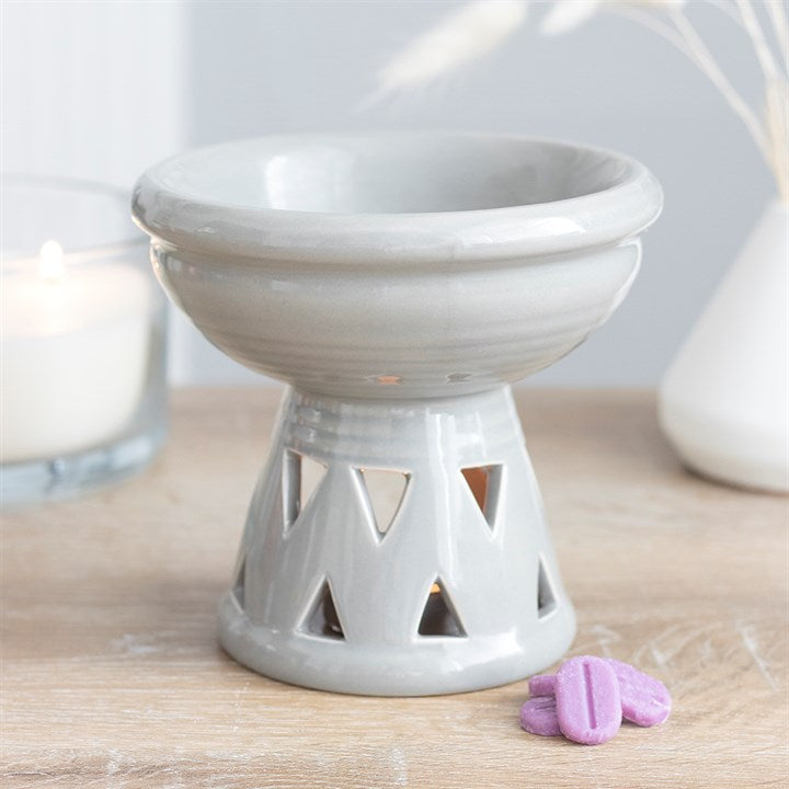 Grey Deep Bowl Oil Burner & Wax Warmer