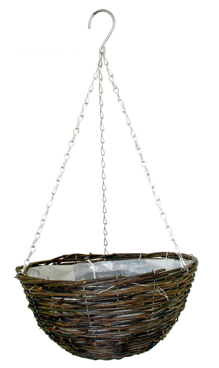 Round Rattan Hanging Basket (14 inch)