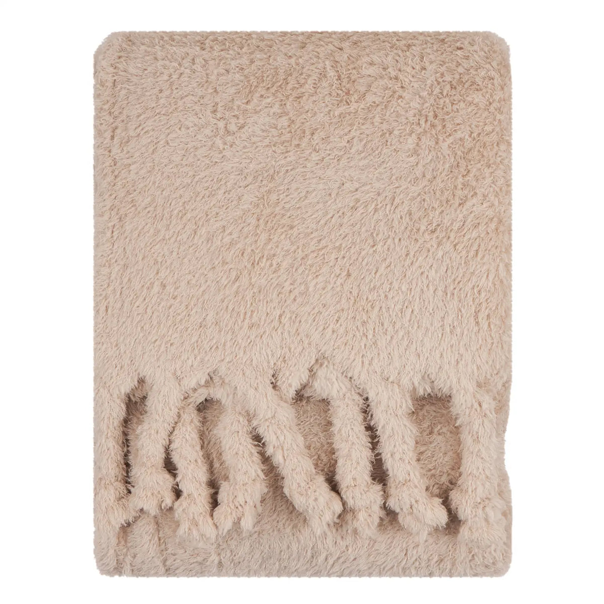 Harlan Borg Sherpa Tasselled Throw 140 x 180cm