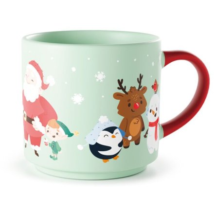 Large Christmas Jingle Bunch Porcelain Mug