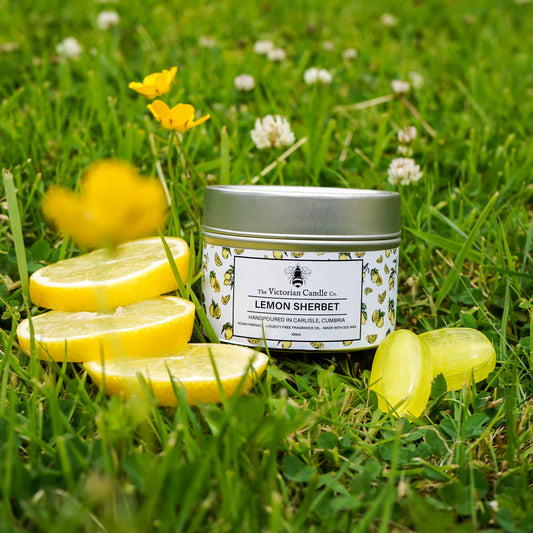 Lemon Sherbet Scented Tin Candle, 100ml