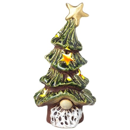 Ceramic Light Up Gonk Tree, 14.1cm