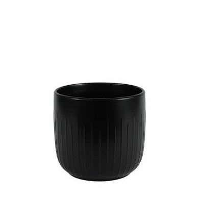 Glossy Black Riga Pot