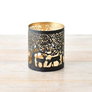 Medium Reindeer Cut Out Votive Candle holder, 14cm