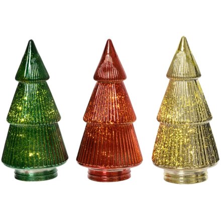 Festive LED Glass Tree, 23cm