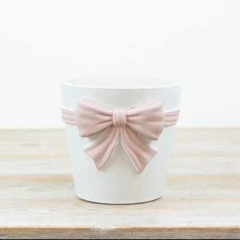 Blush Bow Pot 12cm inner