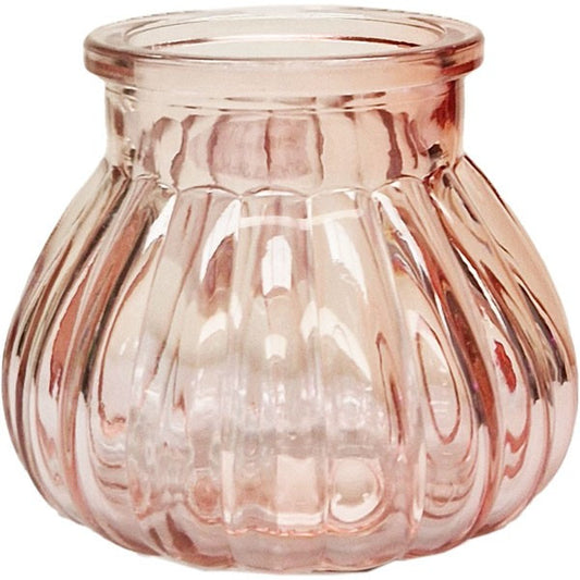 Pink Bubble Glass Jar Vase (7.5cm)