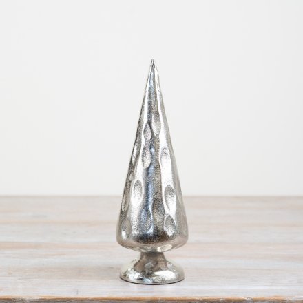 Silver Hammered Tree, 25cm